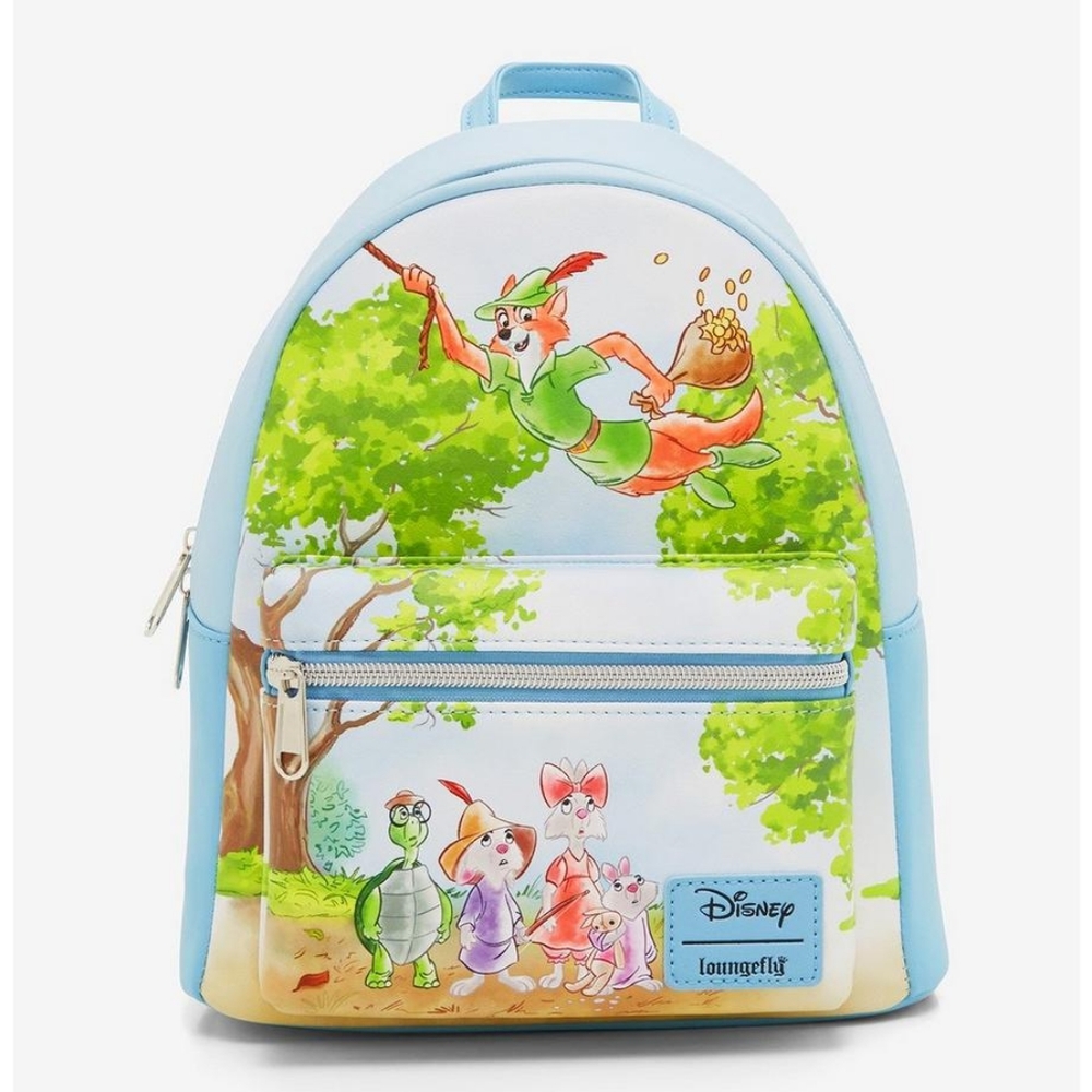 Loungefly Disney Robinhood Robin Hood Flying Mini Backpack Tagalong Toby Turtle